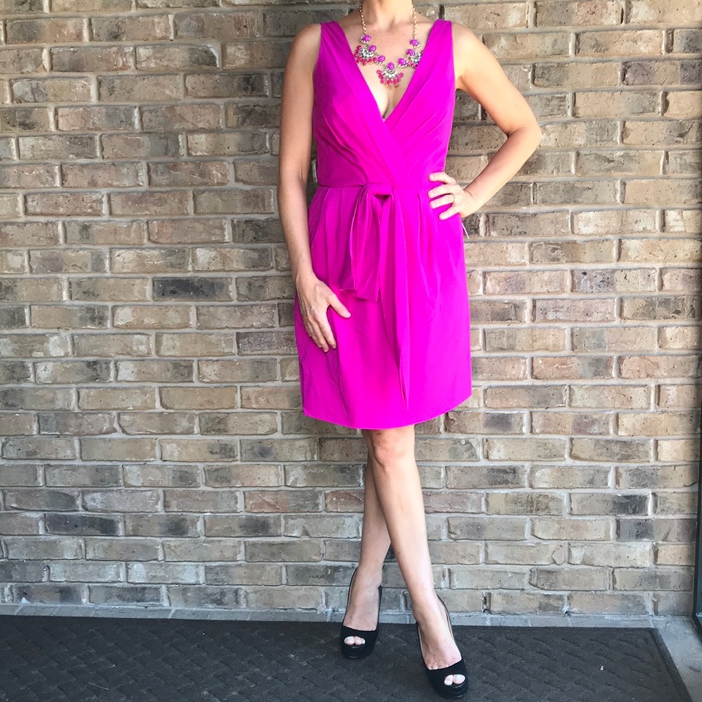 NWT Jill Stuart Silk Bow Tie Dress w/ Pockets